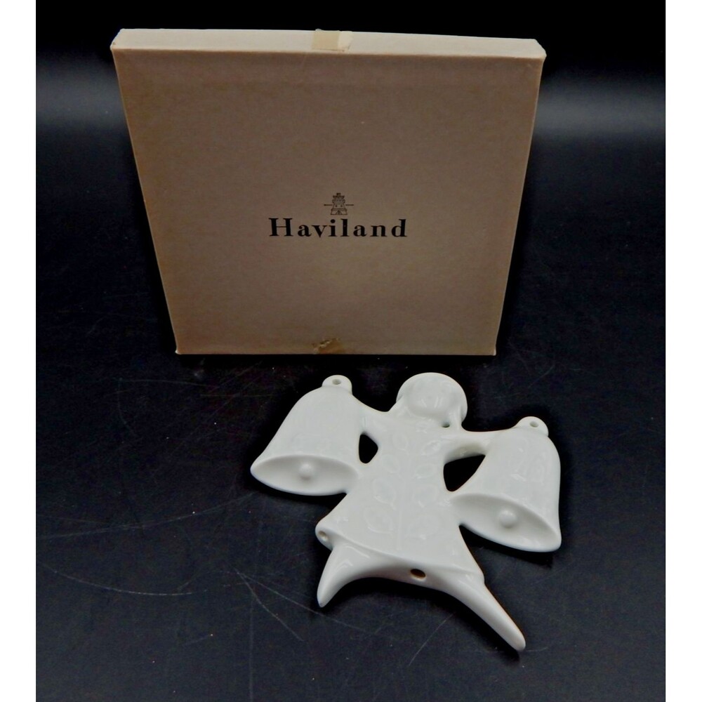 Haviland Limoges France Dancing Bells 1973 Christmas Ornament with Box Vintage